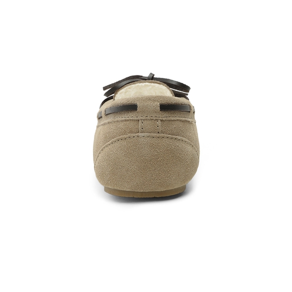 Faux Suede Moccasin Slippers - SAND - 3