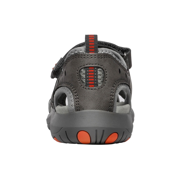 Kids Closed-Toe Water Sports Sandals - DARK GREY GREY ORANGE - 3