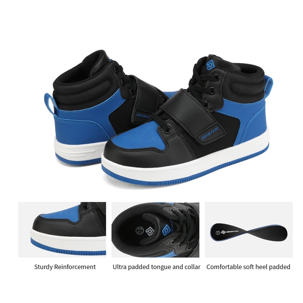 Dream Pairs Kids High Top Sneakers - BLACK ROYAL BLUE - 5