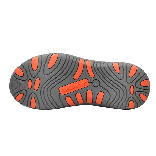 Kids Closed-Toe Water Sports Sandals - DARK GREY GREY ORANGE - 5