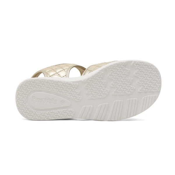 Girls Buckle Strap Sandals - BEIGE WHITE - 4