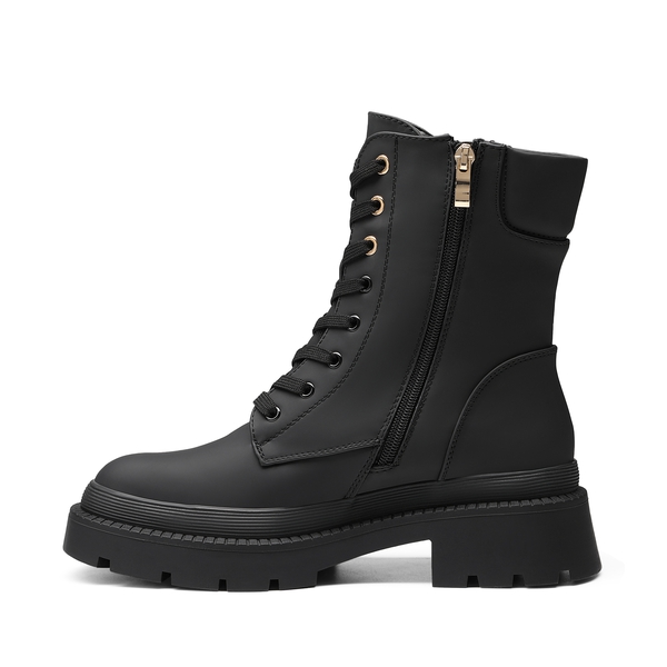 Lug Sole Platform Combat Boots - BLACK - 2