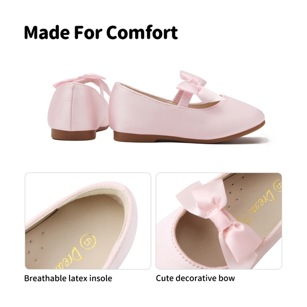 Girls Bow Ballerina Flats - PINK - 3