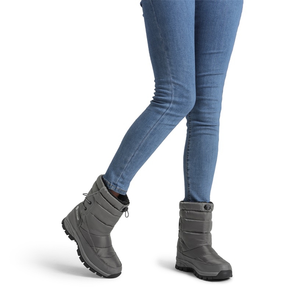 Faux Fur Waterproof Snow Boots - GREY - 1