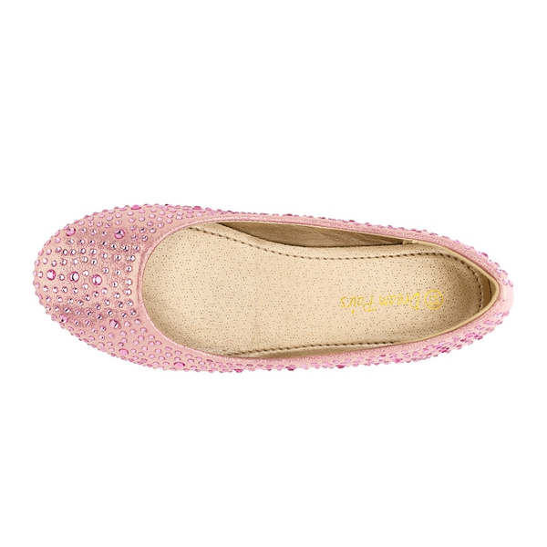 Girl's Slip-On Party Ballerina Flats - PINK SUEDE - 2