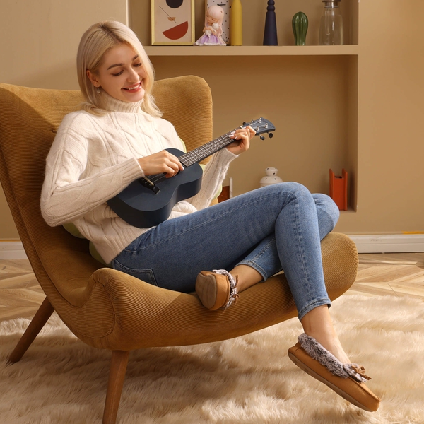Slip on Faux Fur Lining Slippers - TAN - 1