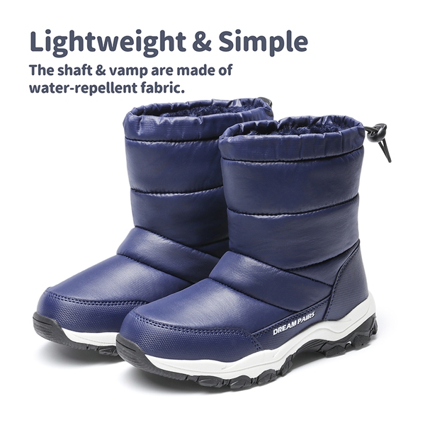Waterproof Kids Snow Boots - NAVY - 4