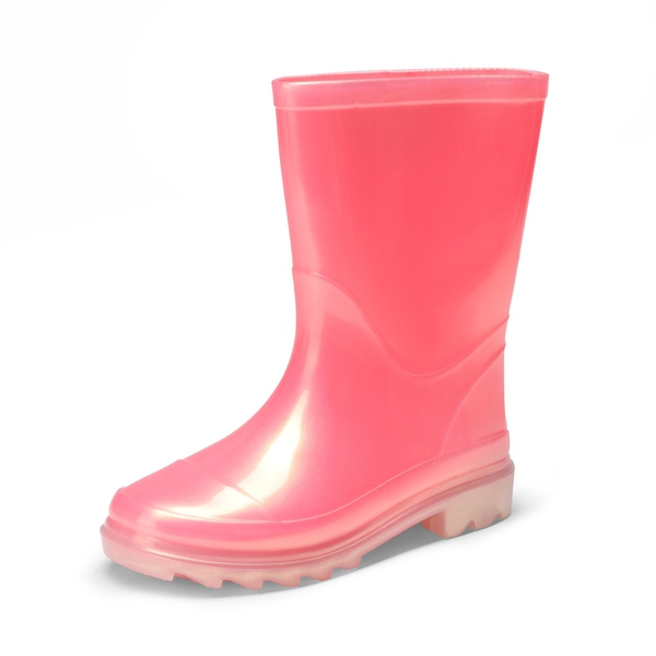 Kids Wellington Non-Slip Rain Boots - CANDY PINK -  0