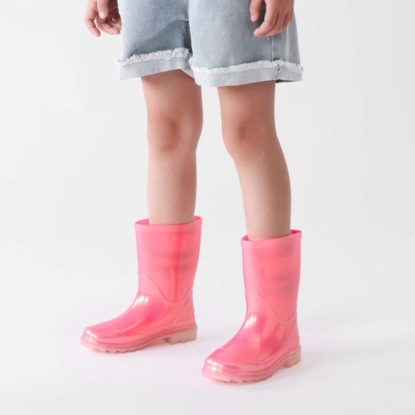 Kids Wellington Non-Slip Rain Boots - CANDY PINK - 1