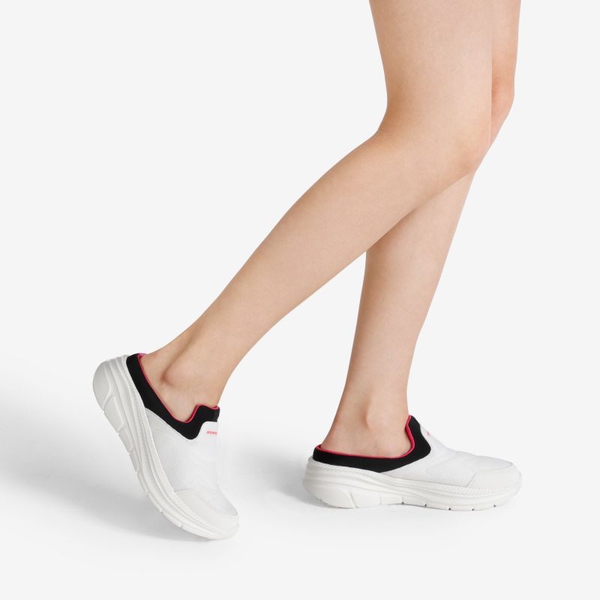Slip on Knit Platform Walking Shoes - WHITE - 1