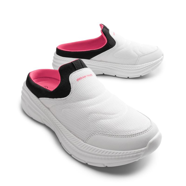 Slip on Knit Platform Walking Shoes - WHITE - 2