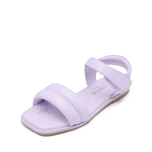 Girls Square Toe Flat Sandals - PURPLE -  0