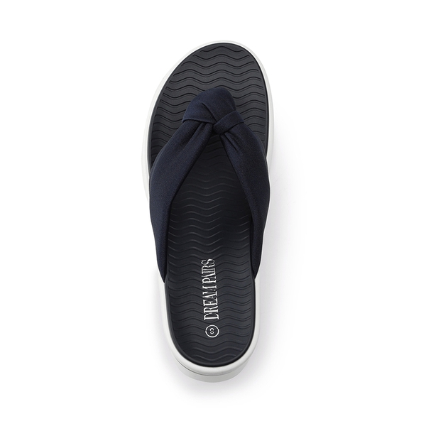 Soft Thong Knotted Flip Flops - NAVY - 3
