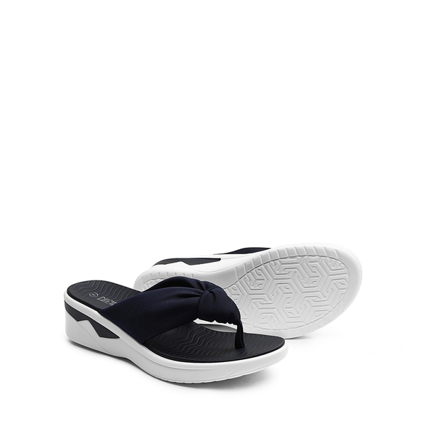 Soft Thong Knotted Flip Flops - NAVY - 5