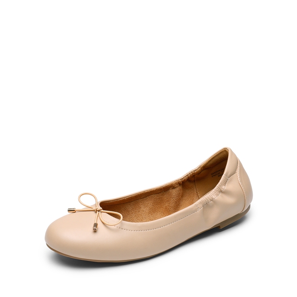 Bowknot Soft Foldable Ballet Flats - NUDE -  0