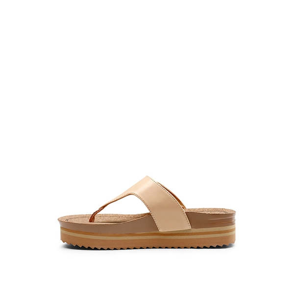 Arch Support Platform Thong Sandals - NUDE - 4