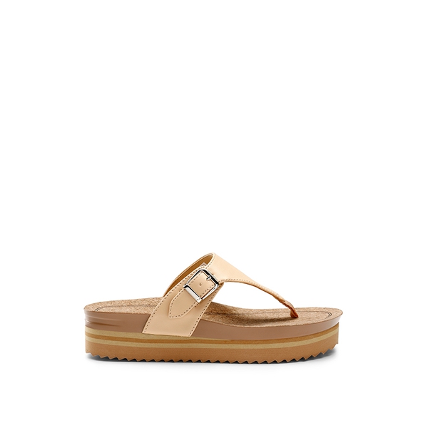 Arch Support Platform Thong Sandals - NUDE - 2