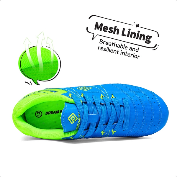 Boys & Girls Soccer Cleats Shoes - ROYAL LEMON GREEN - 2