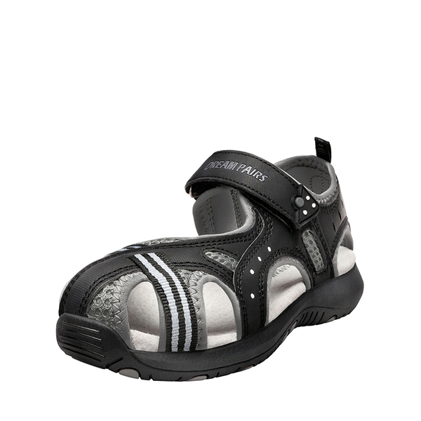 Kids Closed-Toe Water Sports Sandals - DARK GREY GREY ORANGE -  0