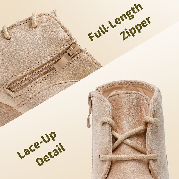 Cute and Comfortable Girl's Wedge Boots - BEIGE - 3