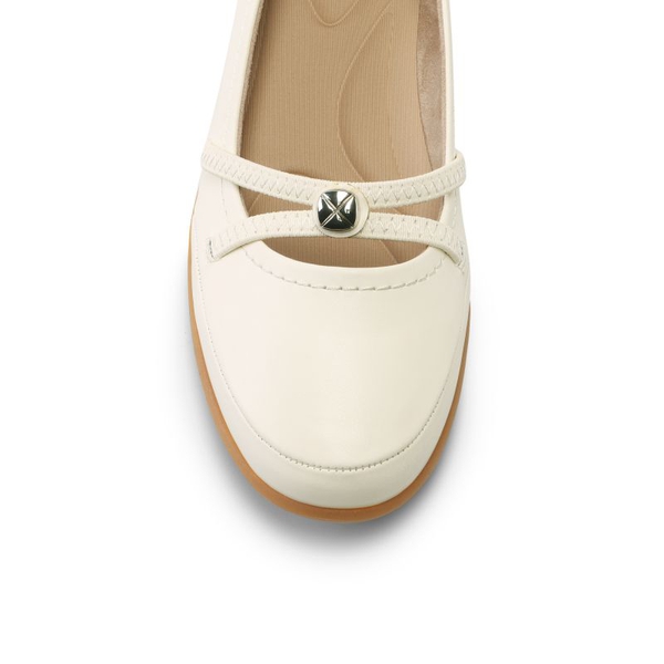 Crossover Straps Slip-On Flats - WHITE - 4