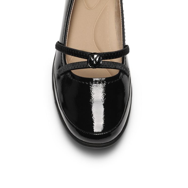 Crossover Straps Slip-On Flats - BLACK PAT - 4