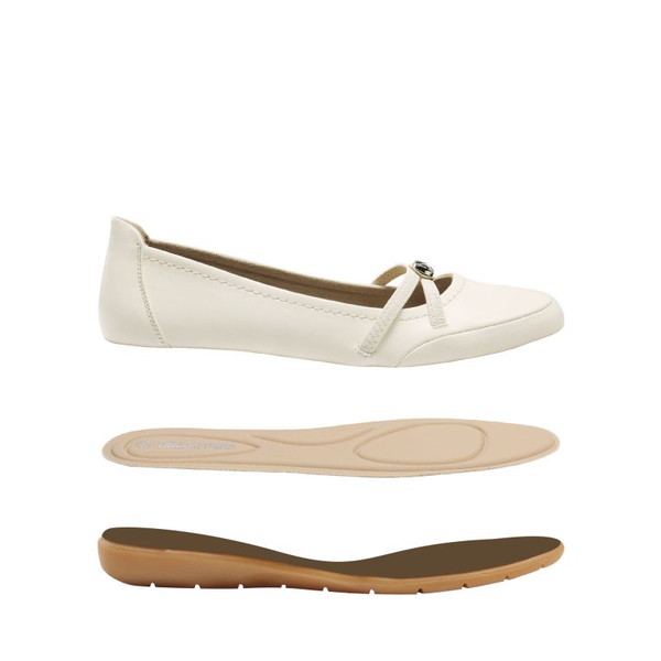 Crossover Straps Slip-On Flats - WHITE - 3
