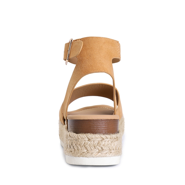 Ankle Strap Platform Espadrille Sandals - CAMAL SUEDE - 3