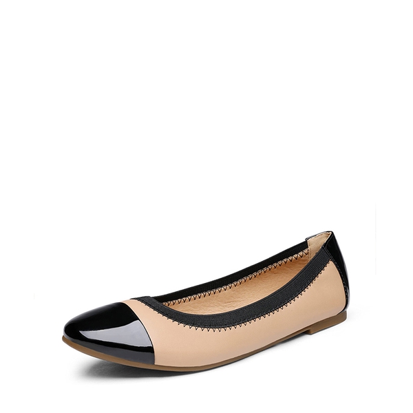 Ballet Walking Flats Shoes - NUDE BLACK -  0