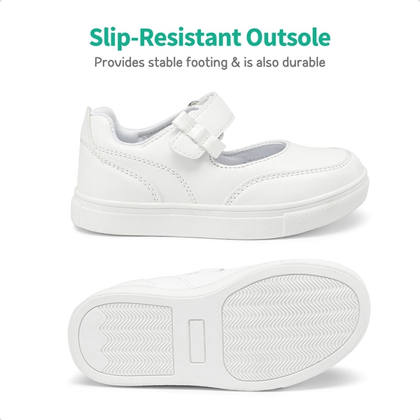 Kids Soft Walking Flat Shoes - WHITE - 2
