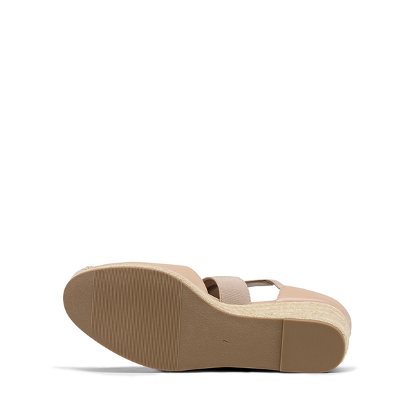 Closed-Toe Criss Cross Espadrille Sandals - NUDE - 4