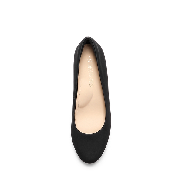 Platform Comfortable Mid Heel Pumps - BLACK-NUBUCK - 5