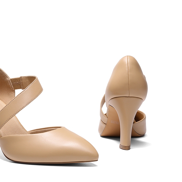 Pointed Toe D'Orsay Pumps - NUDE-PU - 5