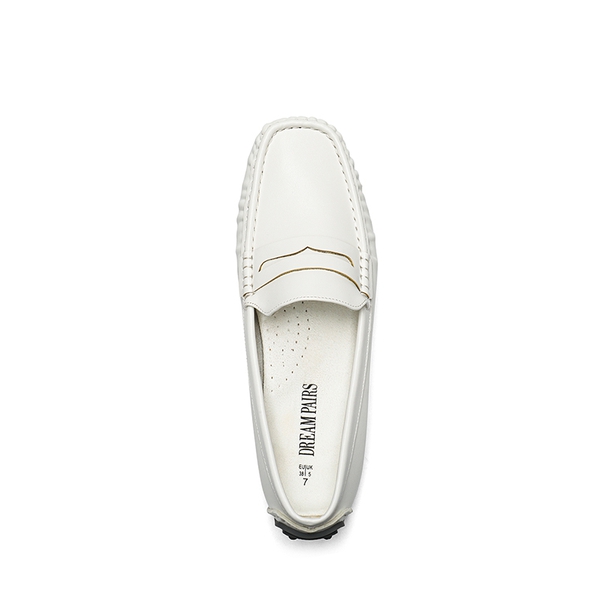 Casual Slip-on Penny Loafers - WHITE - 3