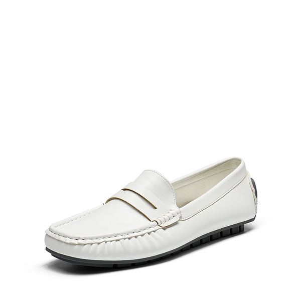 Casual Slip-on Penny Loafers - WHITE -  0