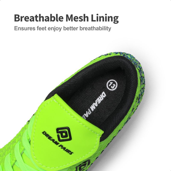 Boys And Girls Soccer Cleats - NEON GREEN BLACK - 2