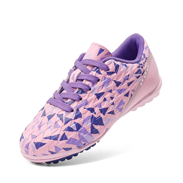 Boys & Girls Turf Soccer Cleats - PINK PURPLE -  0