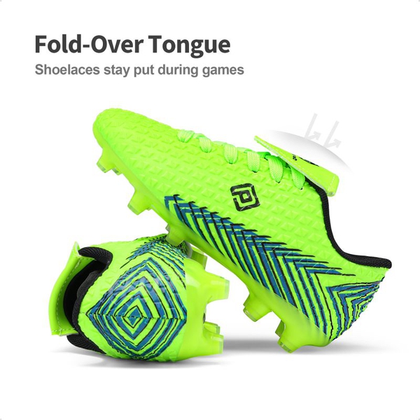 Boys And Girls Soccer Cleats - NEON GREEN BLACK - 3