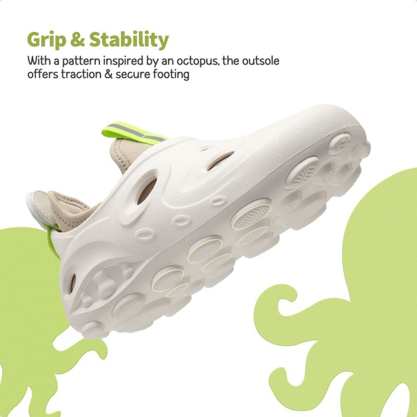 Kids 3 in 1 Lightweight Slip On Outdoor Shoes - WHITE - 3