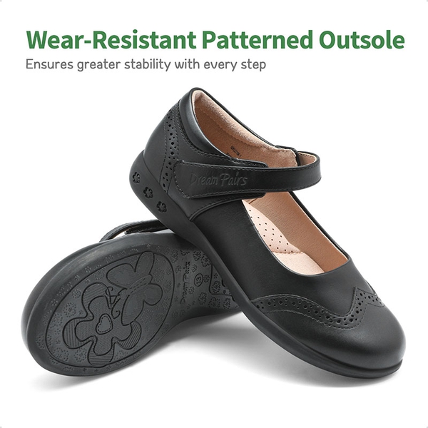 Girls Mary Jane Dress Flats - BLACK - 3