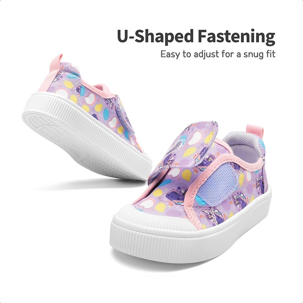 Kids  U-shaped Fastening Cartoon Walking Shoes - PURPLE - 2