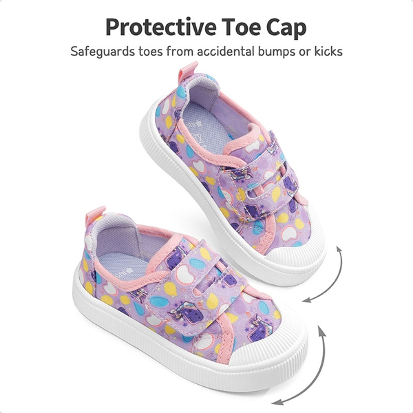 Kids  U-shaped Fastening Cartoon Walking Shoes - PURPLE - 3