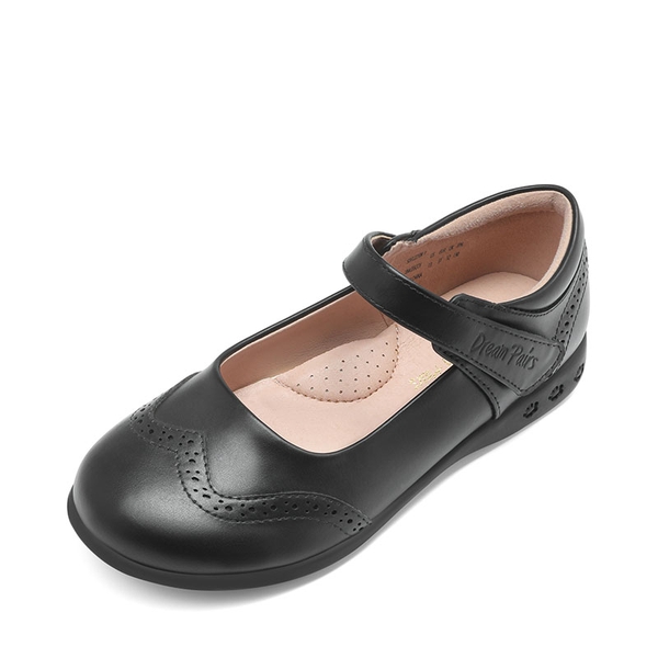 Girls Mary Jane Dress Flats - BLACK -  0