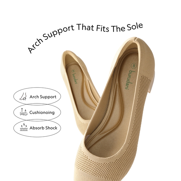  Sustainable Knit Block Heels - BEIGE - 3