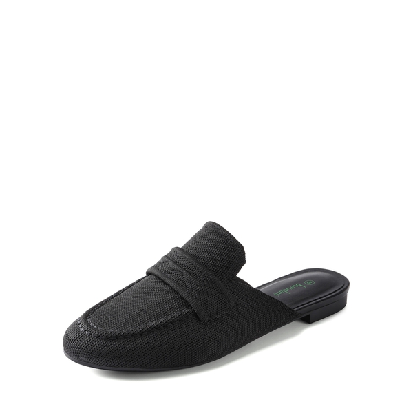 Casual Knitted Round Toe Mules - BLACK -  0