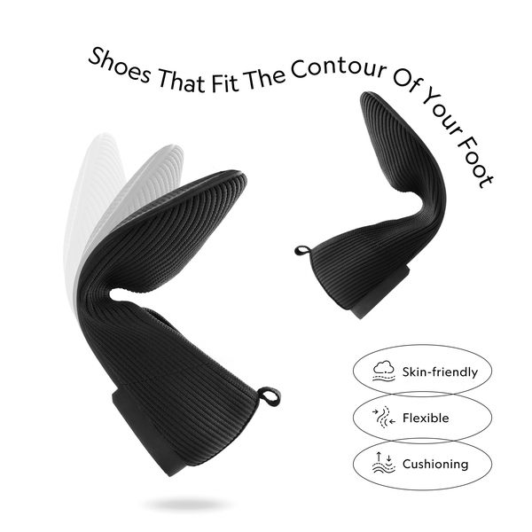 Non-Slip Pointed Toe Breathable Flats  - BLACK - 3