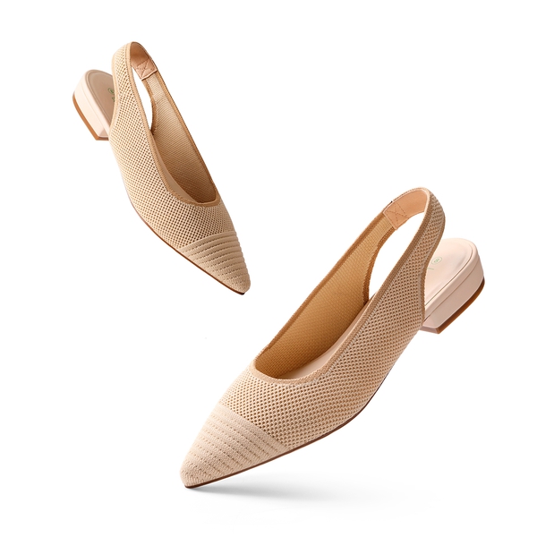 Sustainable Chic Slingback Flats  - APRICOT - 3