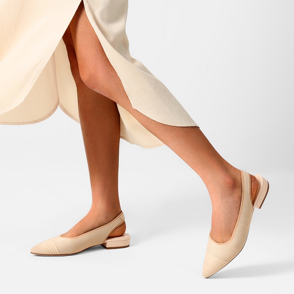 Sustainable Chic Slingback Flats  - APRICOT - 1