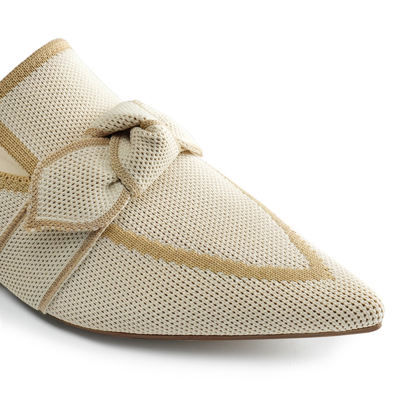  Knit Mules With A Classic Pointed Toe - APRICOT - 4