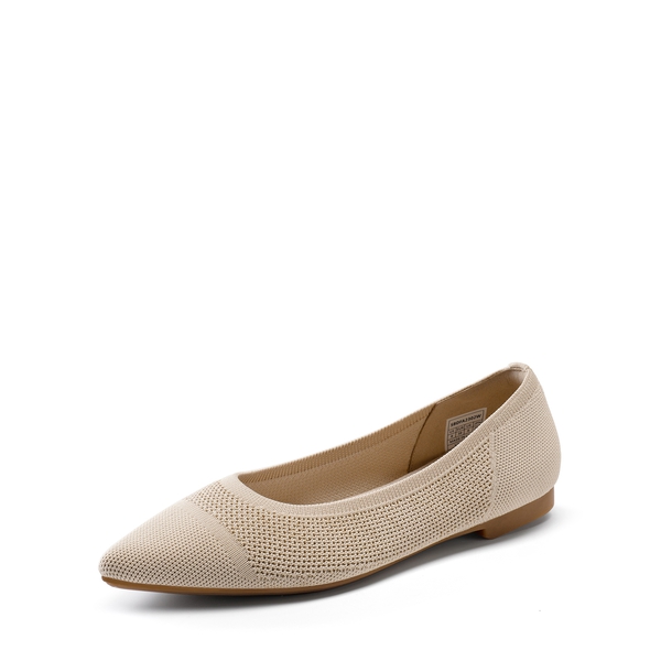 Pointed-Toe Eco-Friendly Flats - APRICOT -  0